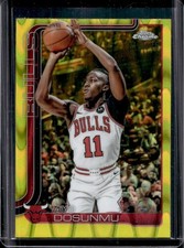 2025-26 Topps Chrome Ayo Dosunmu RayWave Yellow Refractor #/275 Bulls