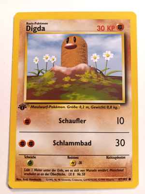 POKEMON DIGDA GERMAN 1ST EDITION CARD 47/102 | eBay