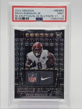 BRIAN ROBINSON JR. 2022 OBSIDIAN ROOKIE PATCH BLUE FINITE 1/1 PSA 9 Q5775