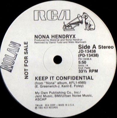 Nona Hendryx - Keep It Confidential (12'', Single, Promo)