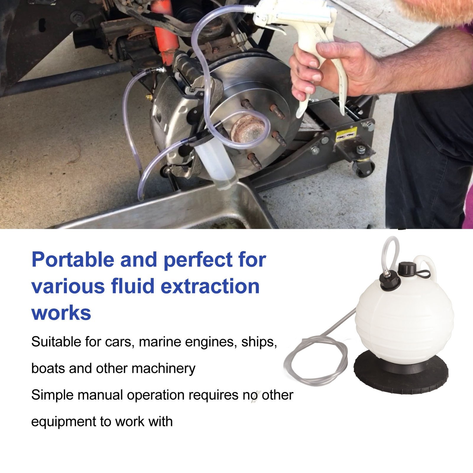Oil Extractor Pump 6L Vacuum Oil Extractor Pump Manual Plastic Fluid