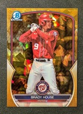 Brady House 2023 Bowman Chrome Draft Sapphire GOLD /50 #BDC-77 Nationals
