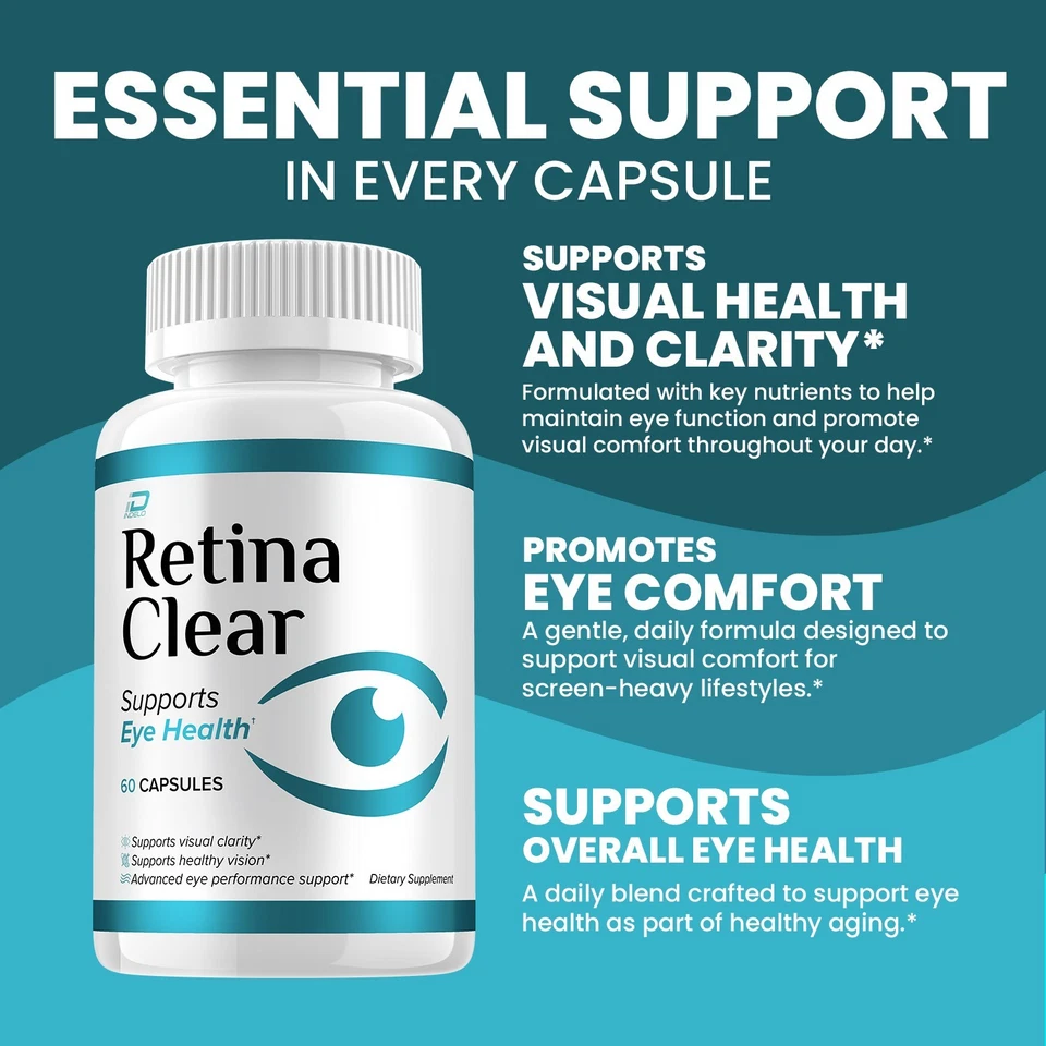 (5 Pack) Retina Clear Eye Support Supplement – RetinaClear Capsules Eye Vitamins - Image 4 of 4