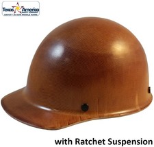 MSA Skullgard Cap Style with Ratchet Suspension Natural Tan