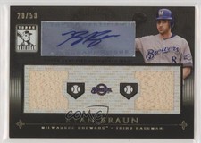 2010 Topps Tribute Dual Relic Black 20/50 Ryan Braun #TADR-RB Auto q3x