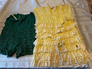 Lot Of 2: Vintage Green SAM'S / Yellow RutTHad Ruffle Bloomers Pantaloon Size L