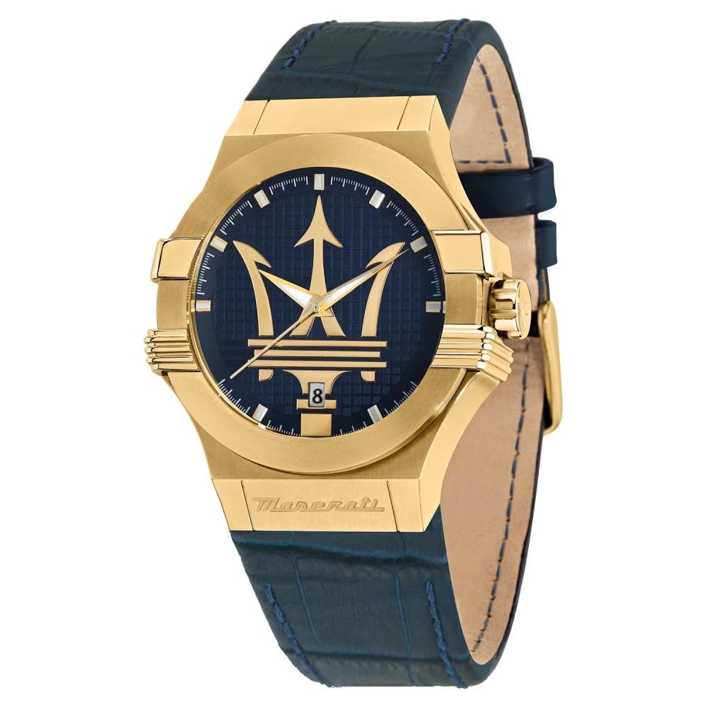 Reloj Hombre MASERATI POTENZA R8851108035 Cuero Azul Dorado