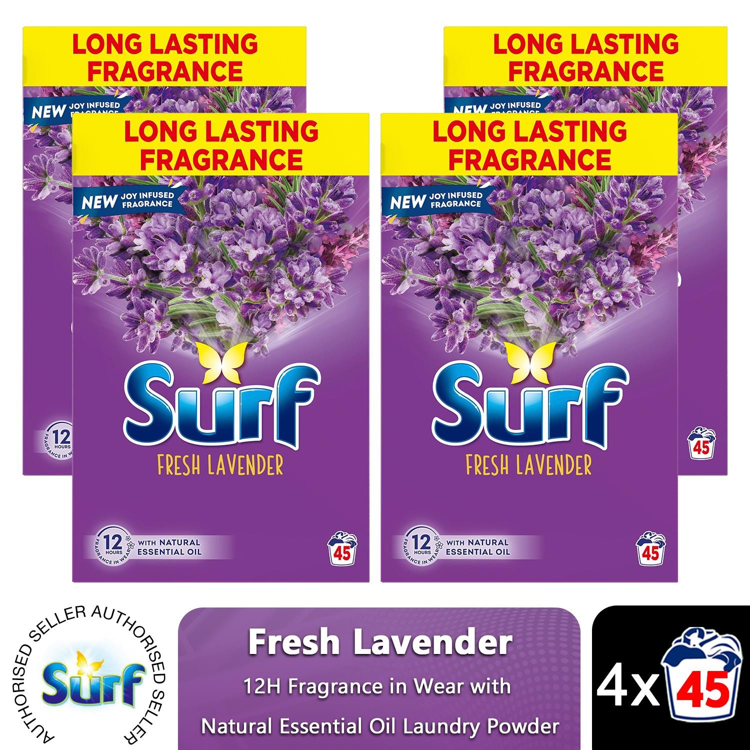 Surf Lavender & Spring Jasmine Laundry Powder 2.25Kg, 45 Washes - Image 2