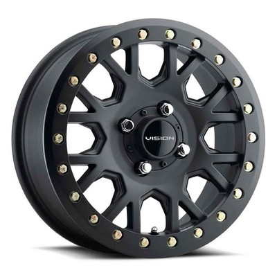 VISION GV8 Beadlock Invader ATV 15X6 4X110 Offset 38 Satin Black (Quantity of 1)