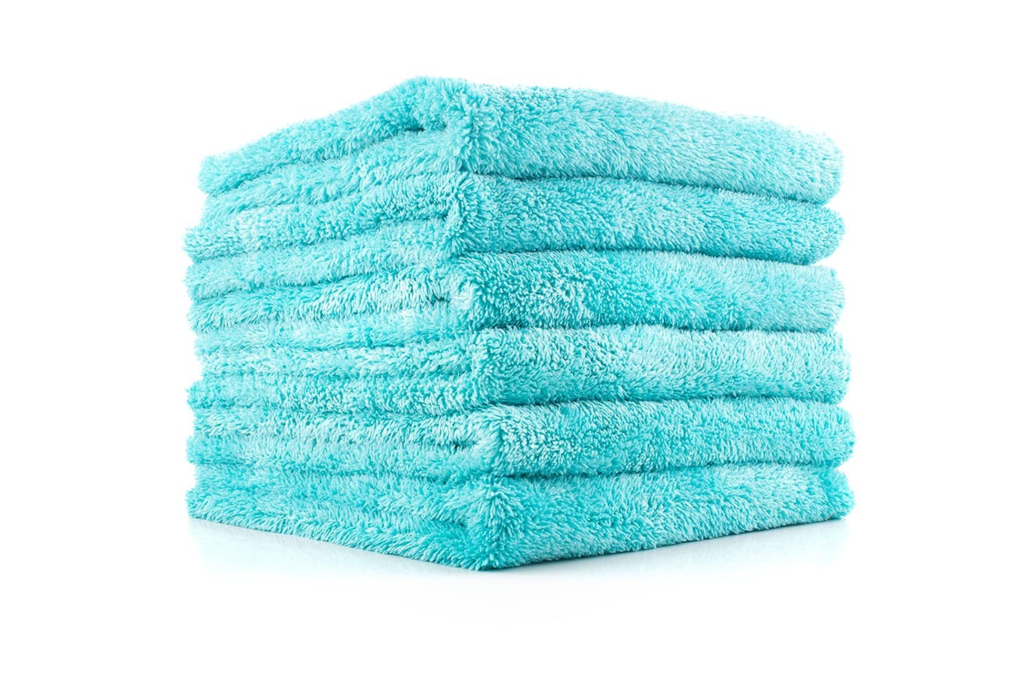 70/30 Microfiber Buffing Towels 16x16 Teal - 6-Pack Eagle Edgeless 450