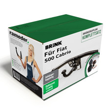 Brink Anhängerkupplung abnehmbar & 13poliger E-Satz für Fiat 500 Cabrio 09- KIT