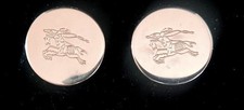 Burberry Cufflinks 15mm 1/2 Polished Silver C...
