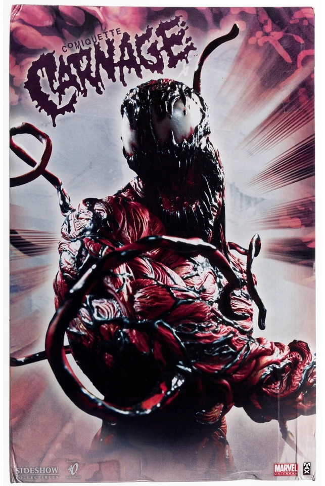 未拆封/全新 SIDESHOW CARNAGE COMIQUETTE 蜘蛛侠高级格式人偶 — 第 3/4 张图片