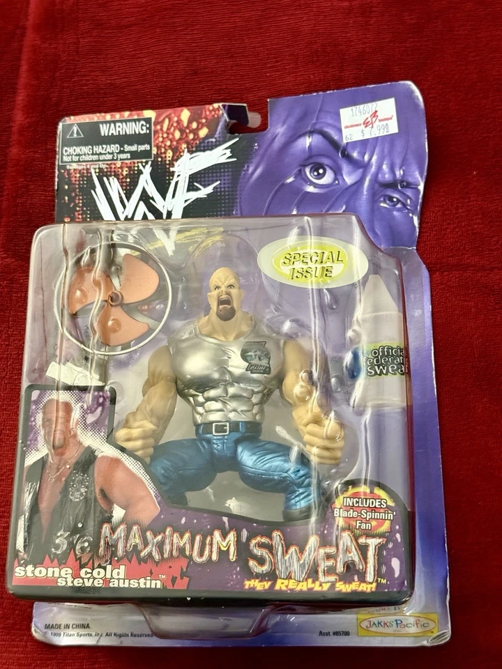 Figura Edición Especial WWF Maximum Sweat Stone Cold Steve Austin Jakks 1999 WWE Foto 2 de 4