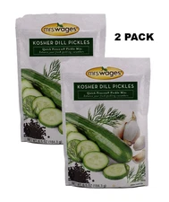 Mrs. Wages Kosher Dill Pickle Mix 6.5oz Quick Process Pickling Seasoning 2 Pack