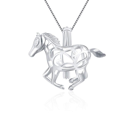 Horse Cage Pendants for Pearl Jewelry Making Sterling Silver, Design Pearl Ca...