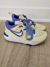 Nike Team Hustle D11 SE Mid Luminous Green Ultramarine Big Kids Youth Size 2