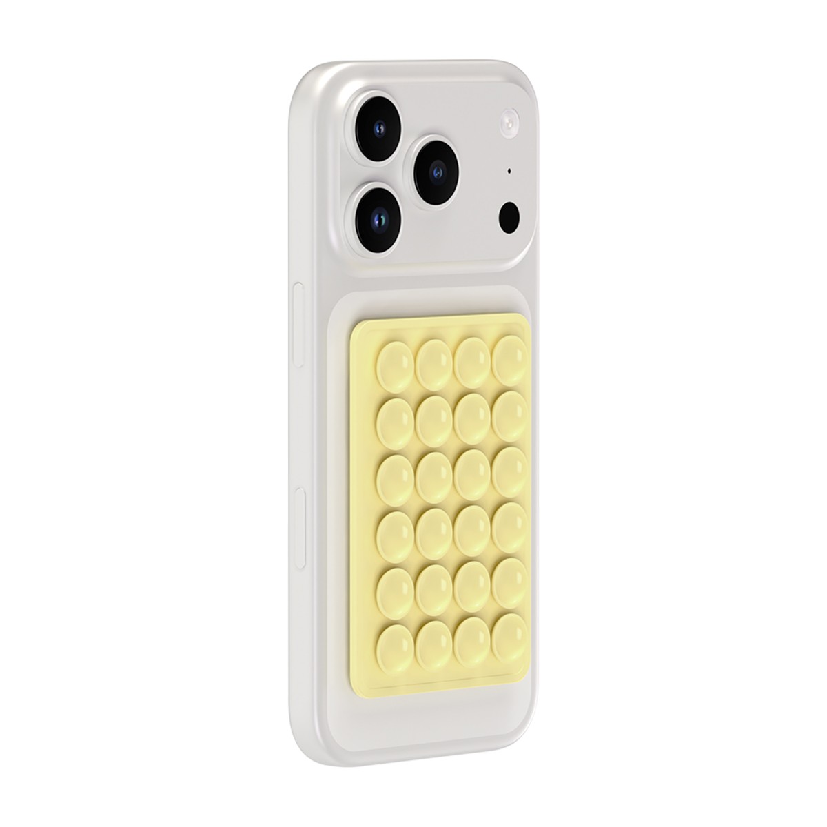 Support Ventouse Mobile Double Face Jaune pour Téléphone et Support Voiture PC