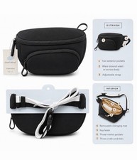 Cloud Island Diaper Sling Crossbody Diaper Bag Black w/ Changing Pad NEW