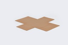 12 1/2 x 12 1/2 x 2" White Multi-Depth Corrugated Bookfold ECT-32 50 Pack