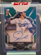 Roki Sasaki 2025 Tier One RC Break Out Auto Green /49 LA Dodgers