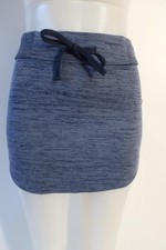 Womens Athleta Blue Marled Pull-On Activewear Downplay Mini Skirt XXS