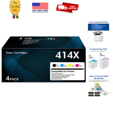 414X Toner Cartridges 4 Pack High Yield Replacement for HP 414X 414A Works for