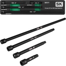 SK 4-Piece Impact Socket Extension Set, 3/8" Drive, 3", 6", 10", 15" Extension S