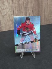 2025-26 Credential Debut Ticket Access #/199 Ethan Del Mastro Auto Blackhawks