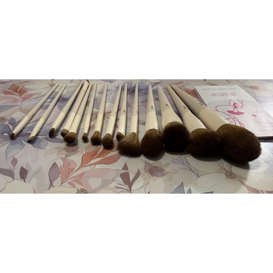 Jessup Makeup Brushes Set 14pcs Premium Foundation Eyeshadow Cream White - Image 4 of 4