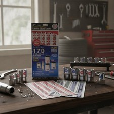 Chrome Foil Socket Labels Saemetrictorx 170-piece Set Color-coded