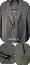 Men's  Slim Fit Luxurious Wool Feel 2 Button Suit Double Vents, Jacket Pants