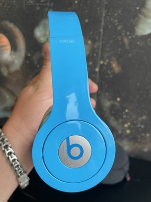 Beats by Dr. Dre Solo HD Wired Headphones Blue Teal With Case