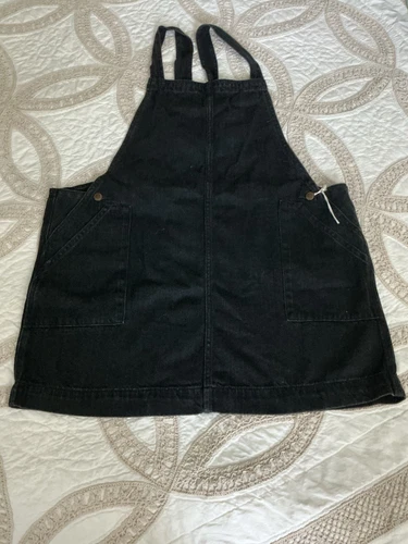 Universal Thread Size XL Black Denim Bib Mini Dress, NWOT See Pics
