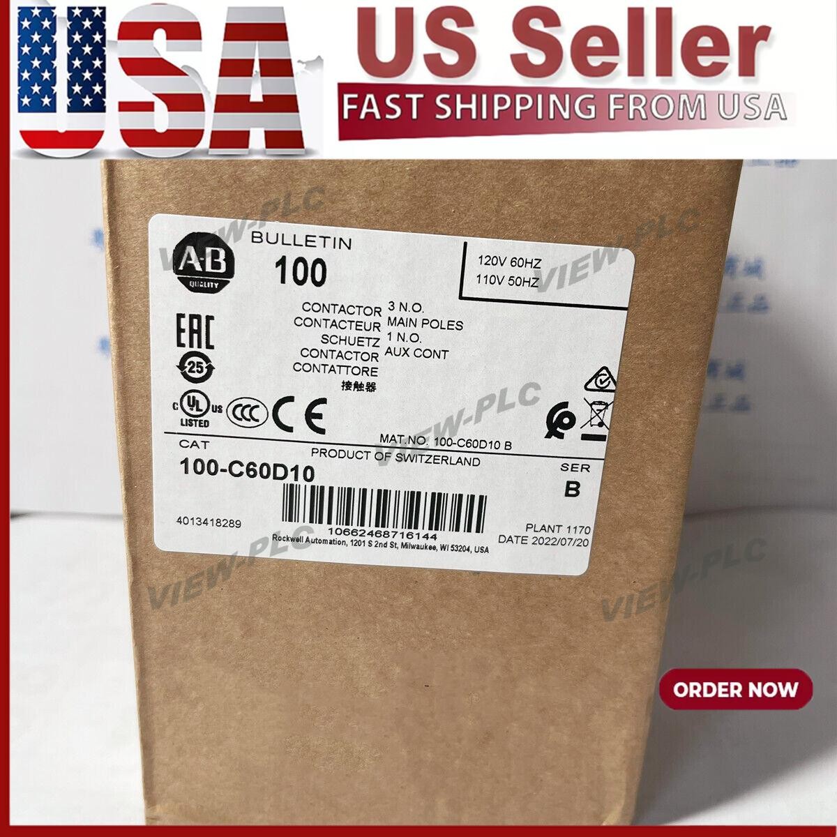 NEW Allen-Bradley 100-C60D10 100C60D10 100-C60*00 Contactor