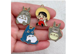 40Pcs Totoro anime mix Charm bracelet necklace Pendant DIY Jewelry Making