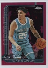 2025-26 Topps Chrome Magenta Refractor 73/399 KJ Simpson Jr #45 pl8