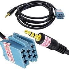 Car AUX Line In Adapter Cable Compatible with MP3 Player, Becker, iPod, iPhone