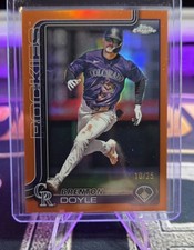 Brenton Doyle 2025 Topps Chrome Orange Refractor /25 Colorado Rockies #118 🔥