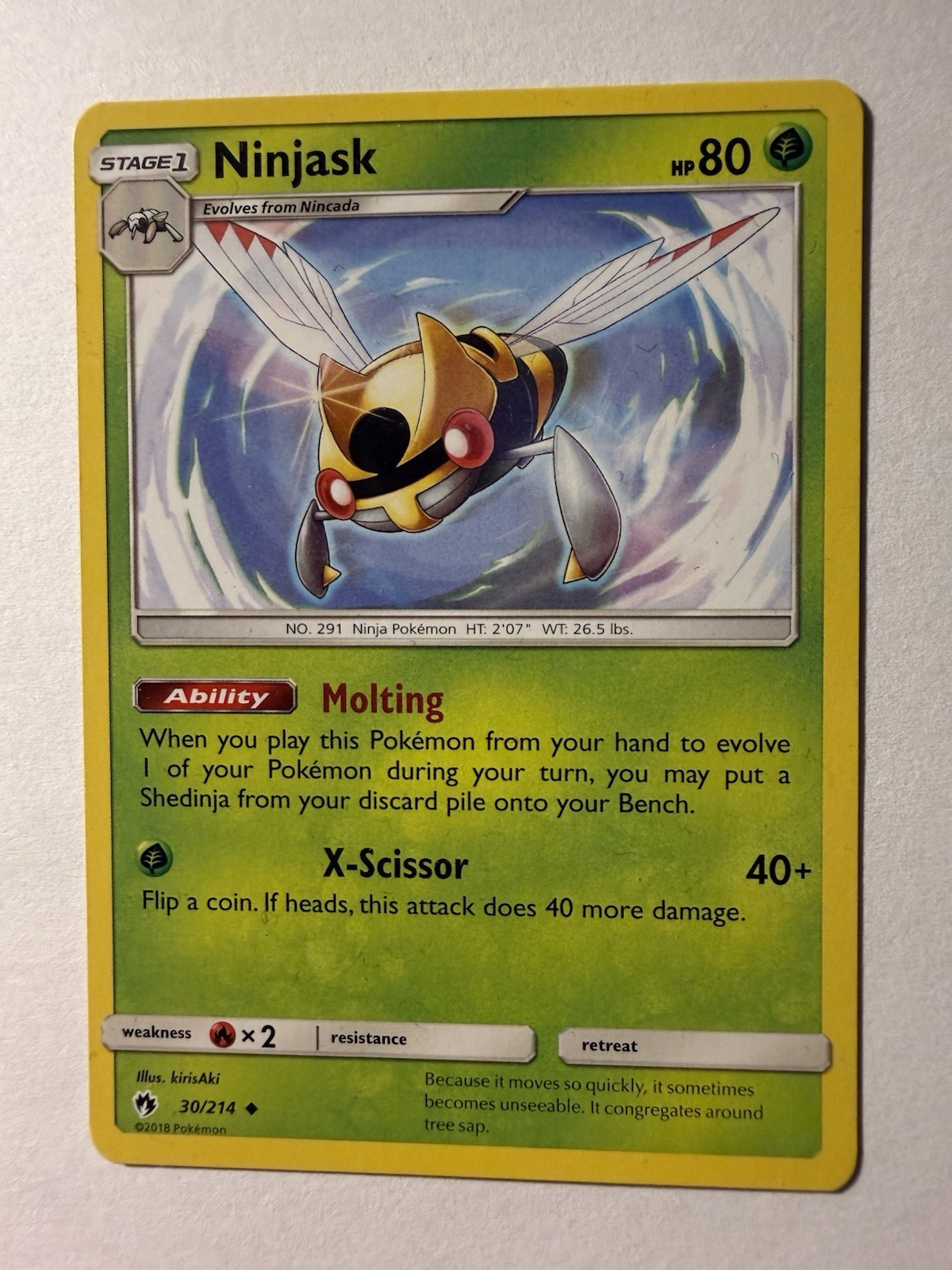 Ninjask 30/214 SM Lost Thunder Pokemon 009459