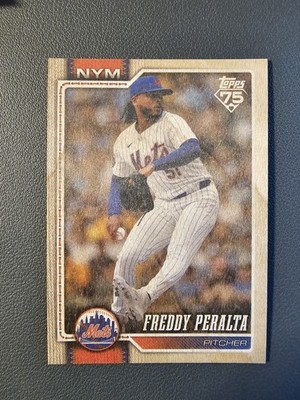 Topps 2026 Series Two Freddy Peralta Wood /25 #657 New York Mets Baseball Card
