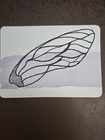ACEO Original Art by SY Fish Flying Marine Fresh River Purple Water Minimalist  — photo 1