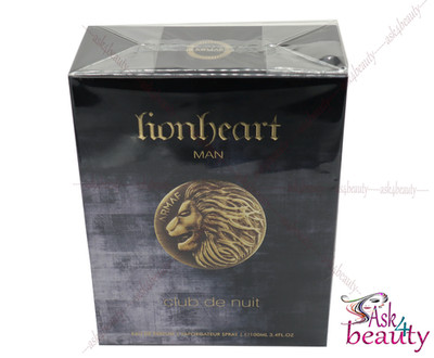 Club De Nuit Lion Heart By Armaf 3.4/3.3 oz./100ml Edp Spray For Men New In Box