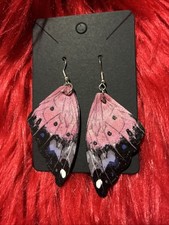 Women  s Colorful Butterfly Wing Shaped Light Weight Earrings Large, Dangely
