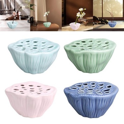 Lotus Pod Flower Arrangement Vase Floral Container Creative Stable Ceramic