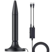 Amplified HD Digital TV Antenna - 300 Miles Long Range Reception Indoor HDTV ...