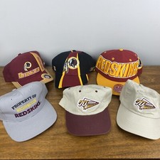 Washington Redskins Hat Cap Snapback NFL Football Vintage 90s Lot 6 Group Mesh