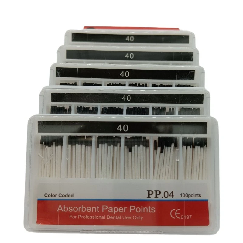 10 Packs Dental Endodontics Absorbent Paper Point Taper 0.04 40# 100pcs/pack - Image 2 of 4