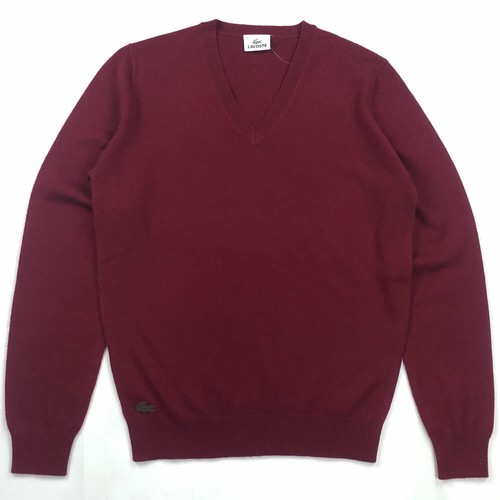 LACOSTE MENS V-NECK CASHMERE/WOOL BLEND 