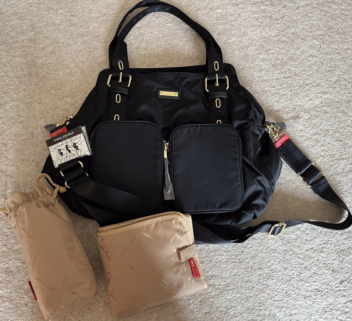 Storksak Alexa Stroller Changing Nappy Bag Black BRAND NEW with